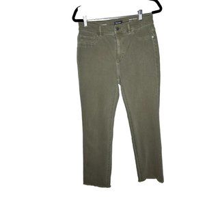 DL1961‎ Olive Mid-rise Mara Straight Leg Ankle Jean Size 29 Raw Hem